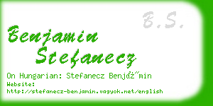 benjamin stefanecz business card
